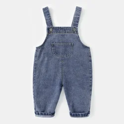 New Children Clothing Baby Girls Boys Overalls Solid Toddler Baby Denim Jumpsuits Fashion Casual Kids Clothes