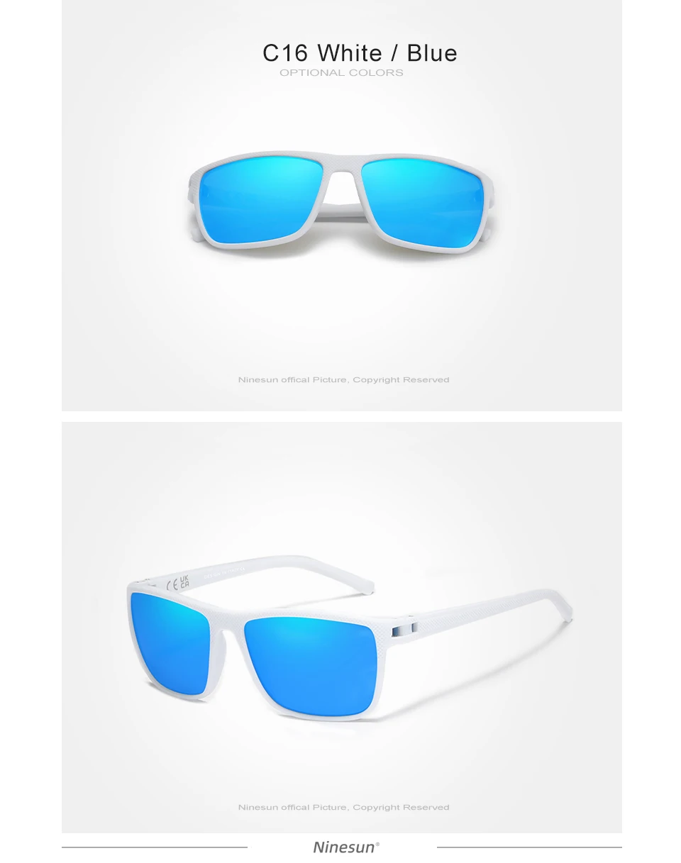 Ninesun polarisierte sonnenbrille männer neue mode frauen fahren große rahmen brille uv400 sport blend freie nachtsicht brillen – Detail 8