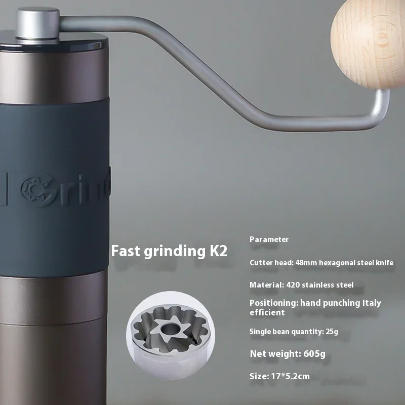 KinGrinder K0 K1 K2 K6 Coffee Bean Hand Grinder Pour Over Coffee Hand Mill  All-Metal Portable Home Grind Machine Mill Grinders