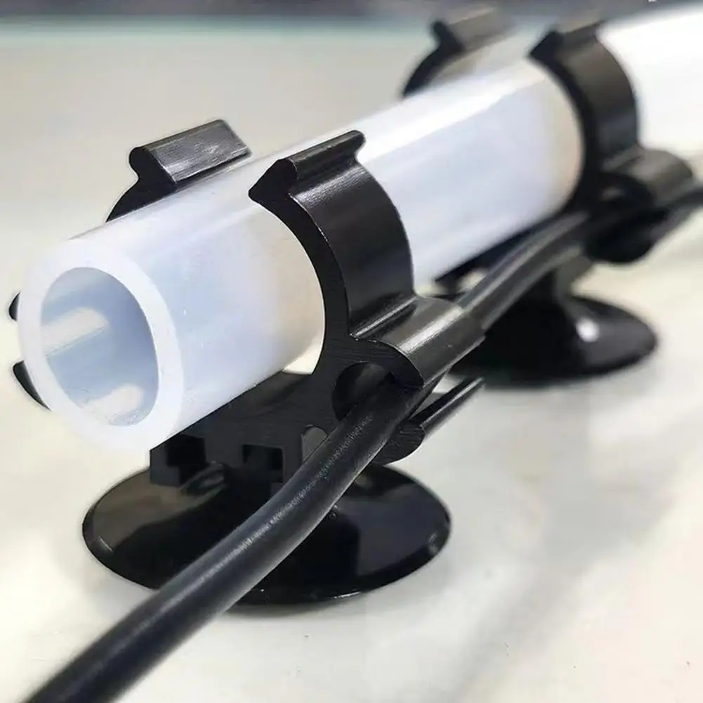 5 Pcs Aquarium Suction Cup Double-ended Buckle Wire Clamp Wire Organizer Cable Wire Winder Cord Trim Organizer Suction Cups