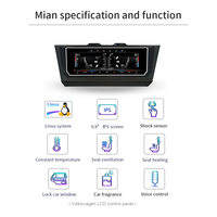 Install V313 LCD climate control panel only for Volkswagen Golf 7/ Golf 6Tiguan L/ Passat B8 CC Arteon/Jetta