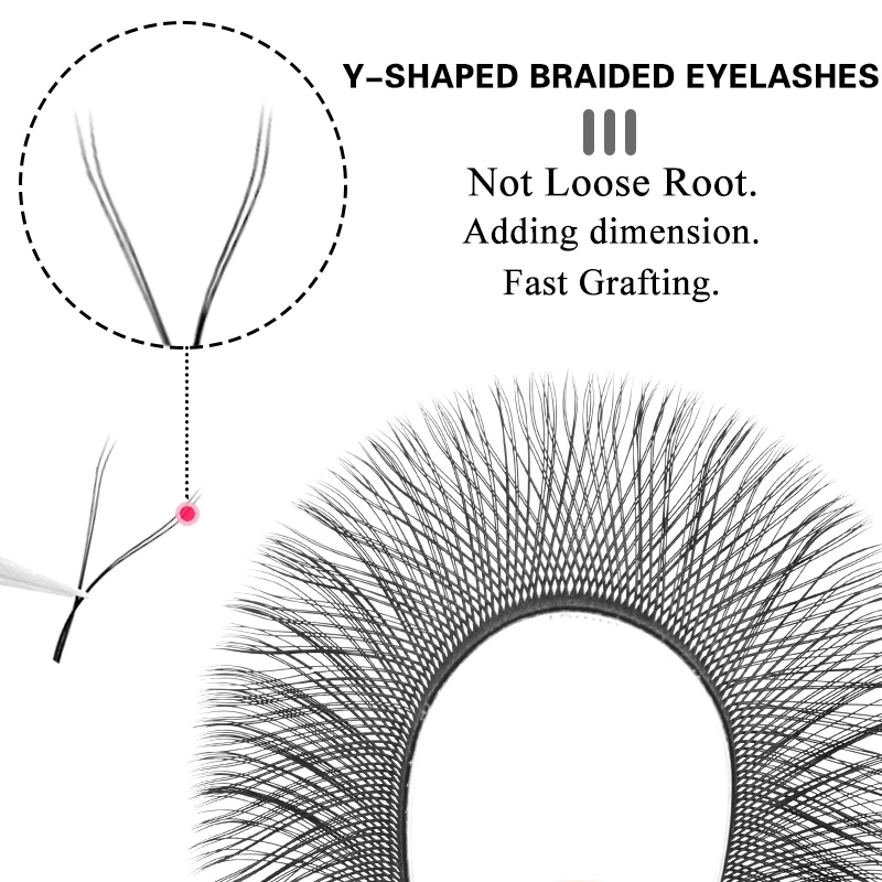 Winky Beauty Y Shape Eyelashes Extensions Double Tip Lashes Eyelash Cilios YY Natural Easily Grafting Y Style Volume Lash