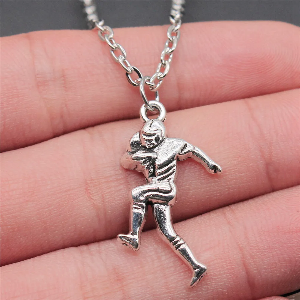Fitness Barbell Dumbbel Weightlifting Weight Film Necklace Creativity For Handmade Craft Bracelet