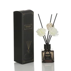 YXY 50ml Hilton Hotel Reed Diffuser Sets Jasmine Reed Diffuser Bottle with Plastic Flower Home Scents Aromatherapy Essential Oil