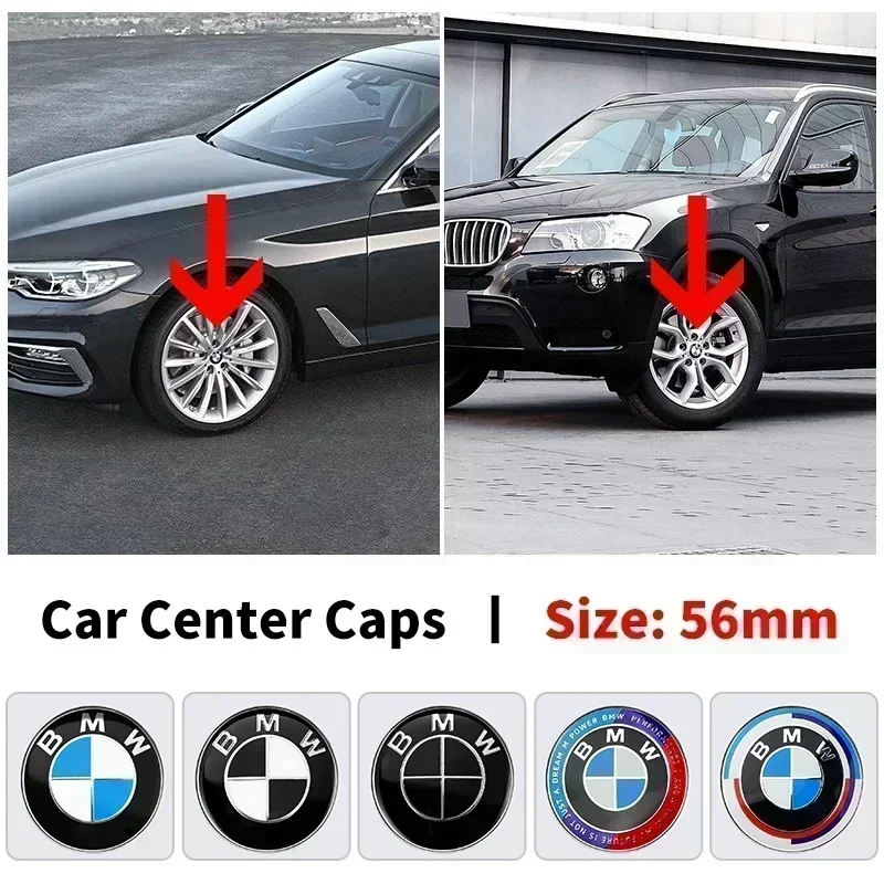 

Комплект из 4 шт. 56-мм колпачков-эмблем для центральных отверстий колесных дисков BMW (E87, E30, E46, E28, E34, E39, E60, F02, F18, F35, G20, G03, G05, F10, E93, F20)
