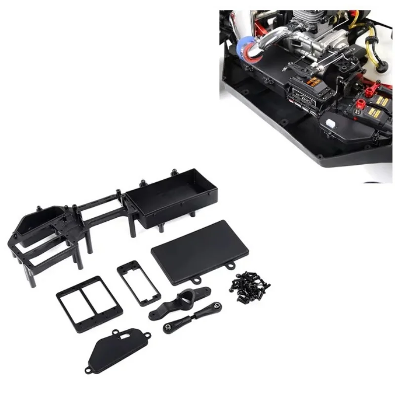 Battery Box with Dual Servo Steering Mounts Arms for 1/5 Losi 5IVE-T Rovan LT XLT Monster Truck