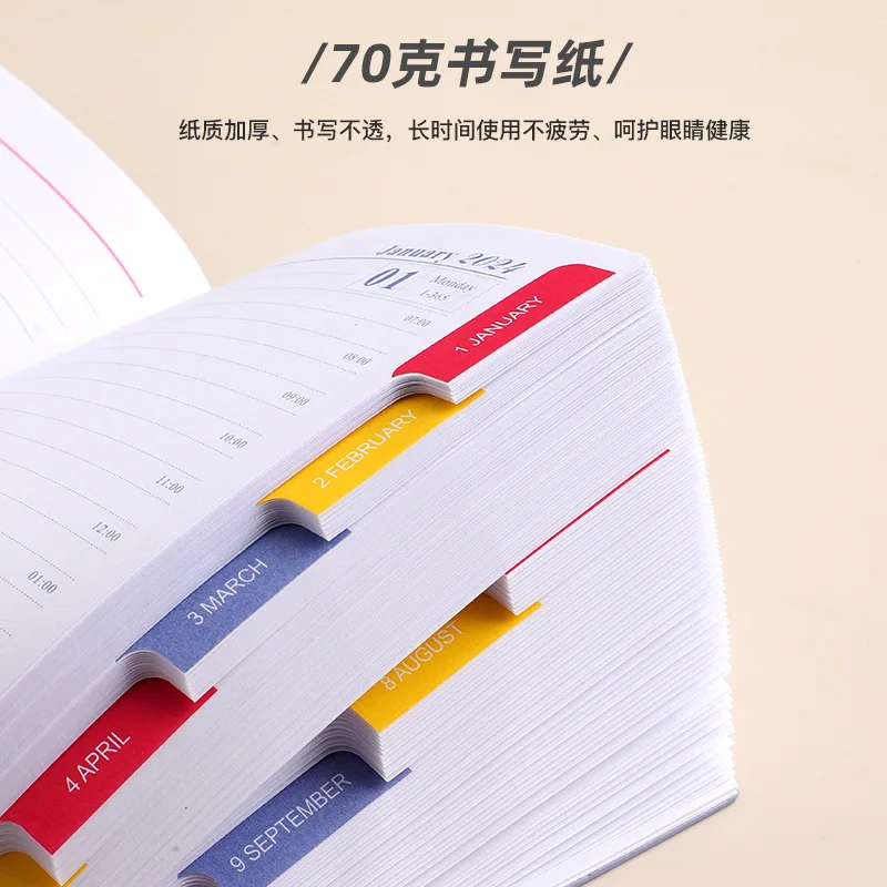 2024 A5 دفتر مخطط جدول الأعمال في EN & SP Cuadernos 365 للقيام قائمة مذكرات مخطط شهري المفكرات مكتب الملحقات Libretas