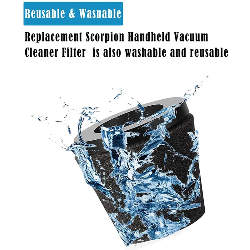 KEOL-2Set 교체 필터는 Dirt Devil Scorpion 휴대용 진공 청소기 스타일 F117과 호환 가능, 부품 AD40117과 비교