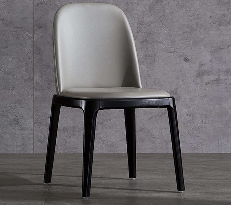 الجملة الحديثة بو الجلود الخشب مسند الذراع كرسي منجد كراسي تناول الطعام الخشبية الصلبة لفندق مطعم