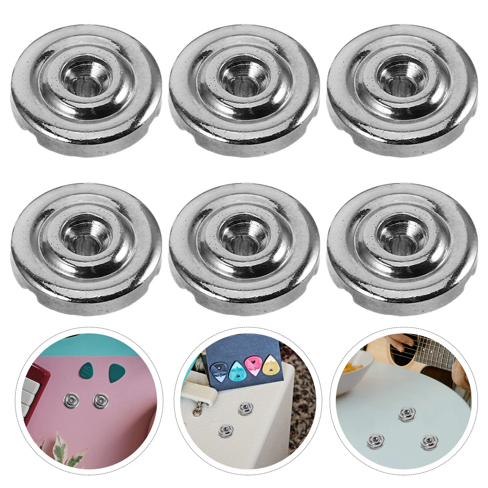 

6Pcs String Tree Guides Metal Bass Guitar String Retainer Easy Installation Improve Tuning Stability Versatile for Guitar and