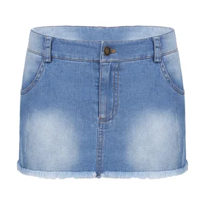 Frauenmode Y2K Denim Minirock Taille Low sexy Bleistift Kurzes Jean Kleid 90er Vintage Girls Party Rock Frauenclub Streetwear 9 Hauptverkäufe Kurzrock kurz schwarz - №2