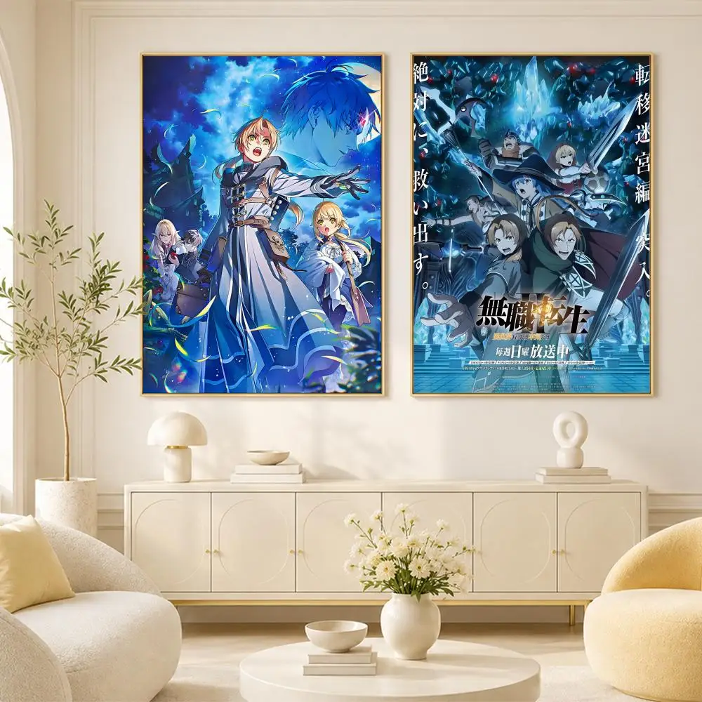 Mushoku Tensei Jobless Reincarnation Poster Room Home Decoration Interior Wall Art Printing Garage Posters Gift