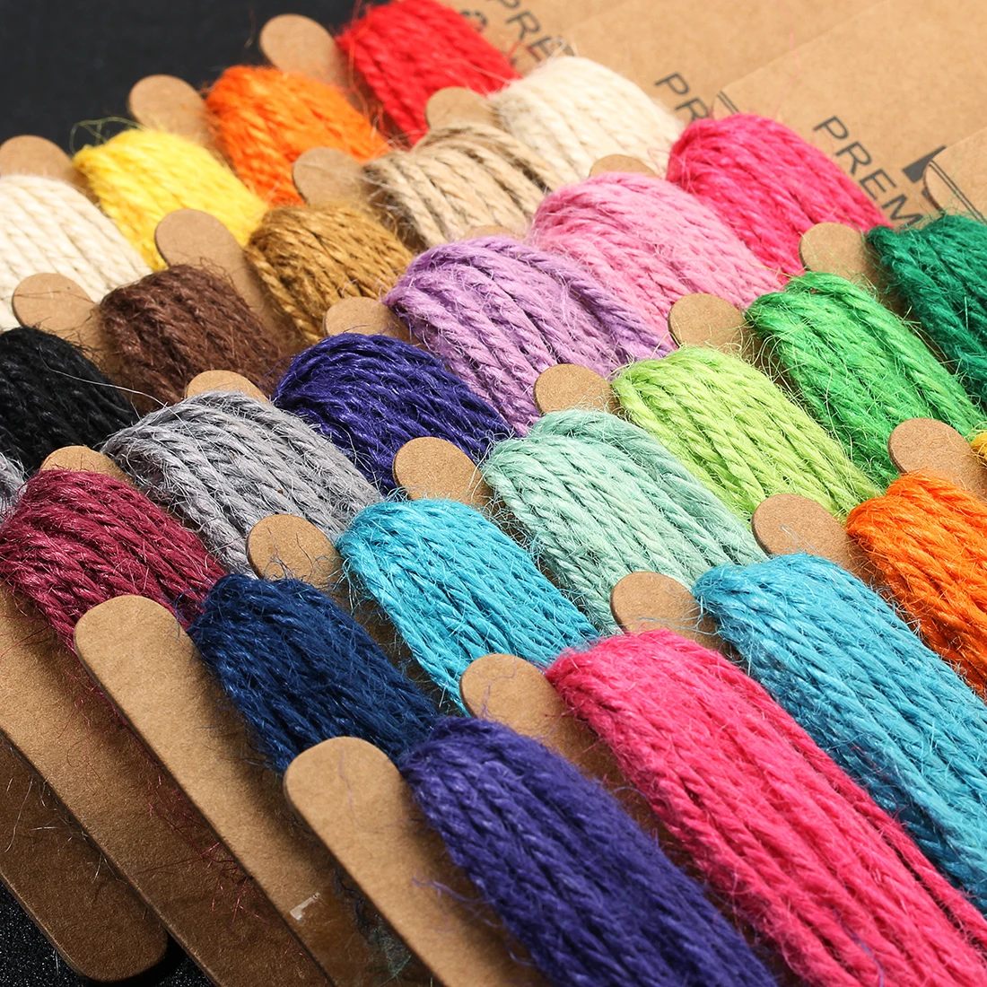 1 مجلس 2 مللي متر حبل الجوت الطبيعي الملونة الكتان القنب الحبل سلسلة DIY بها بنفسك اليدوية المنزل الملابس الخياطة اكسسوارات الديكور بالجملة