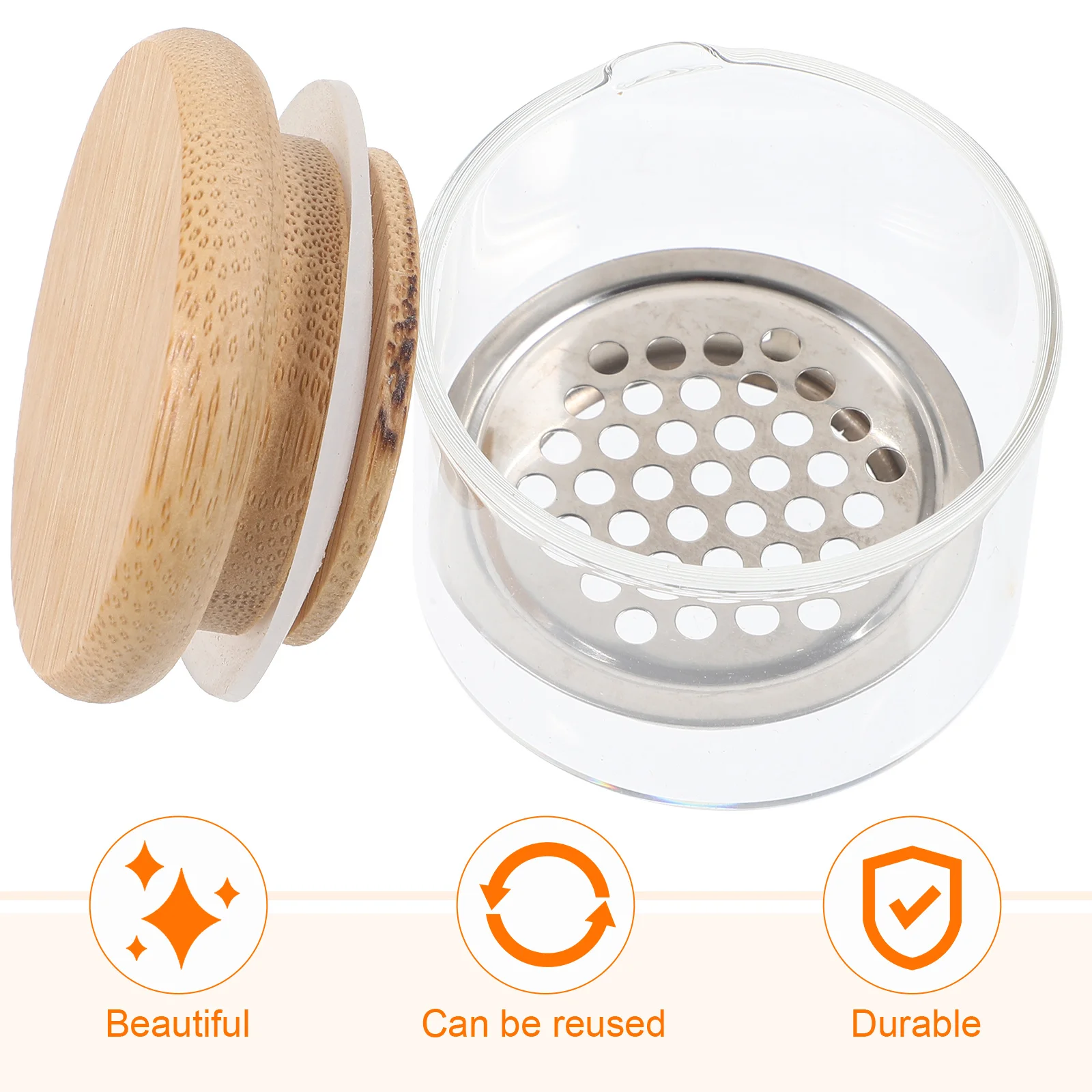 1 Uds. Taza de cristal para uñas, 30Ml, pequeña, portátil para aplicación de uñas acrílicas, mezcla de polvo, brillo, plato Dappen, herramienta de manicura, tazón con