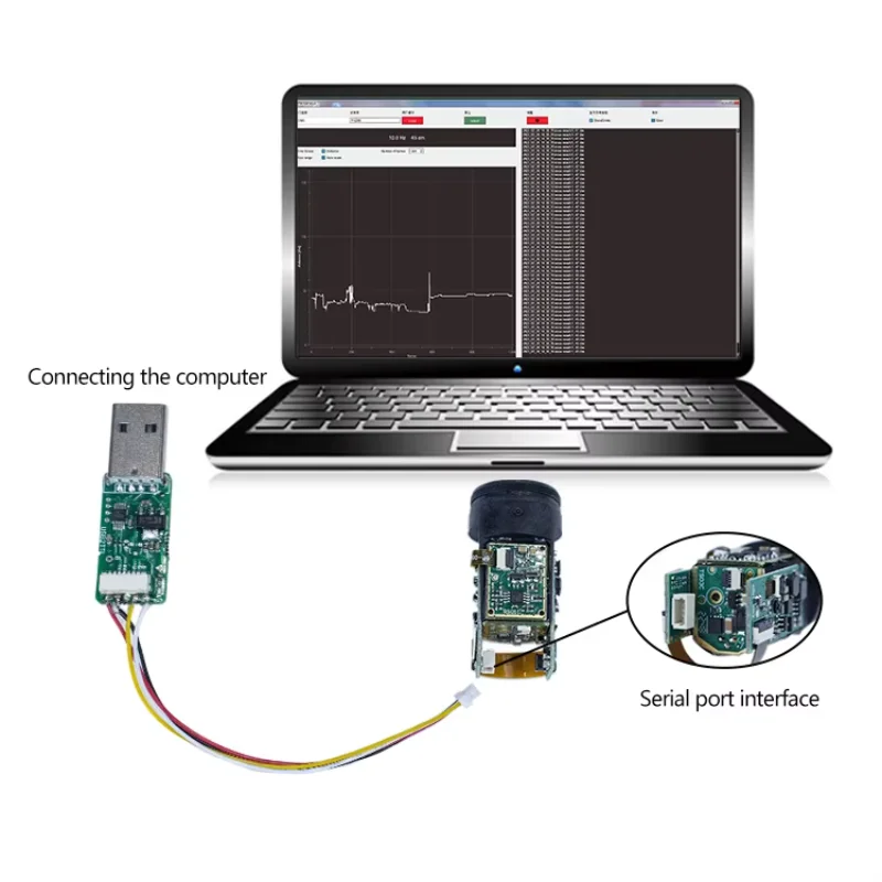 Sensor Pengukur Jarak Laser Digital Modul Laser Pencari Jarak Jauh 700m USB TTL
