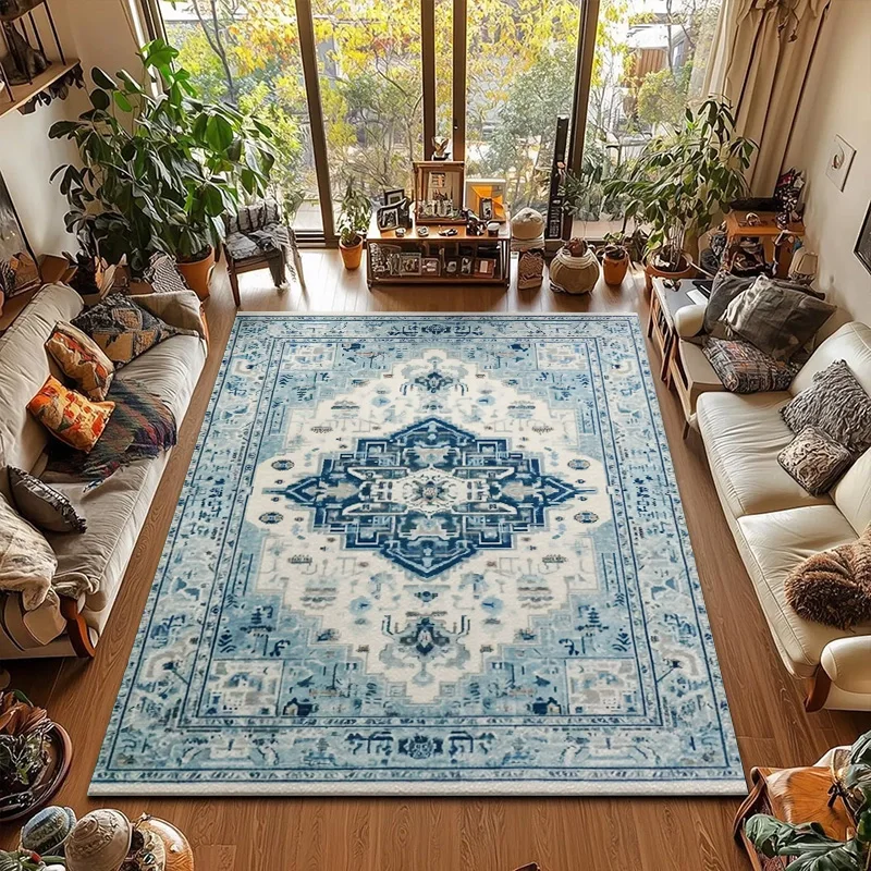 

RAKKS Green Area Bohemian Crystal Velvet Anti Slip Carpet For Living Room,Floor Bedroom Big Size Rugs,Sofa Mats,Home Decoration
