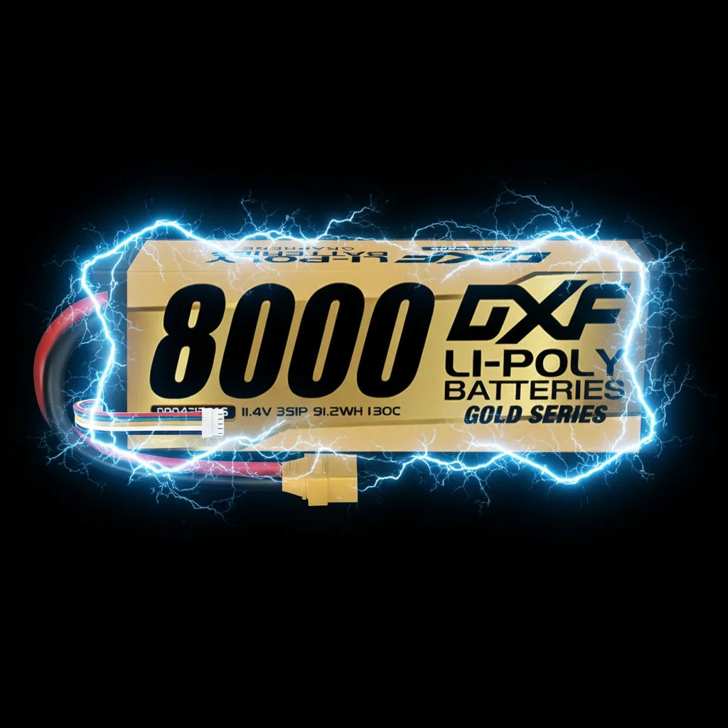 Image of DXF 8000mAh 3S Lipo Akku 11,4V 130C mit XT90 EC5 Anschluss Hardcase-Akku für RC Auto Boot LKW Hubschrauber Flugzeug