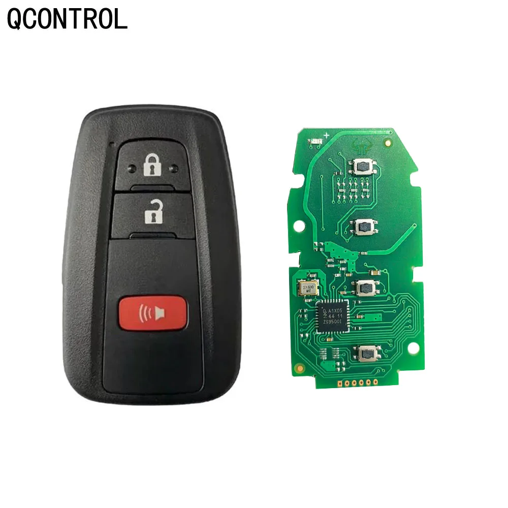 QCONTROL 2/3/4 أزرار الذكية مفتاح السيارة عن بعد فوب لتويوتا كورولا 2018-2023 312/314Mhz 4A رقاقة 231451-2000 HYQ14FBN 8990H-12010