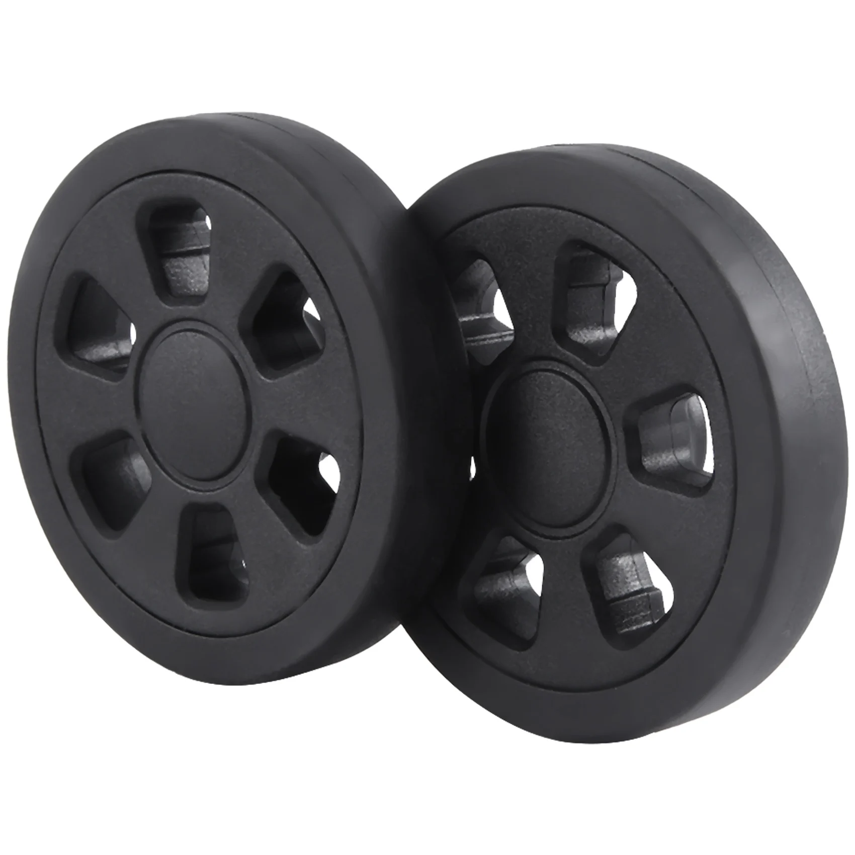 ABQR 60x13 مللي متر مجموعة من 2 عجلات استبدال حقيبة الأمتعة ، حقيبة الأمتعة PU عجلات دوارة محامل إصلاح KitA