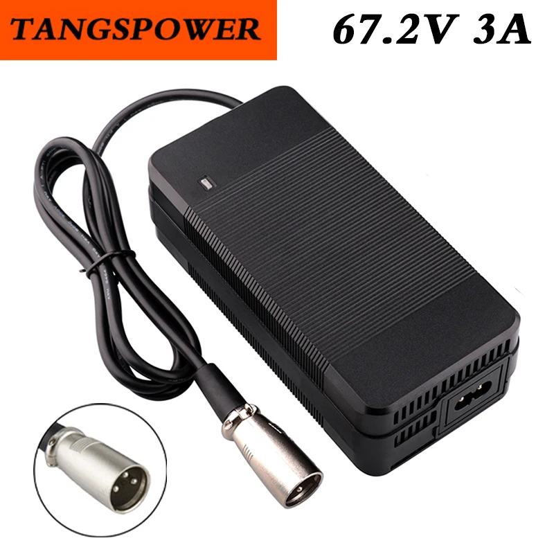 

67.2V 3A Lithium Battery Charger 16S 60V 3A Charger Li-ion Battery Pack Fast Charging