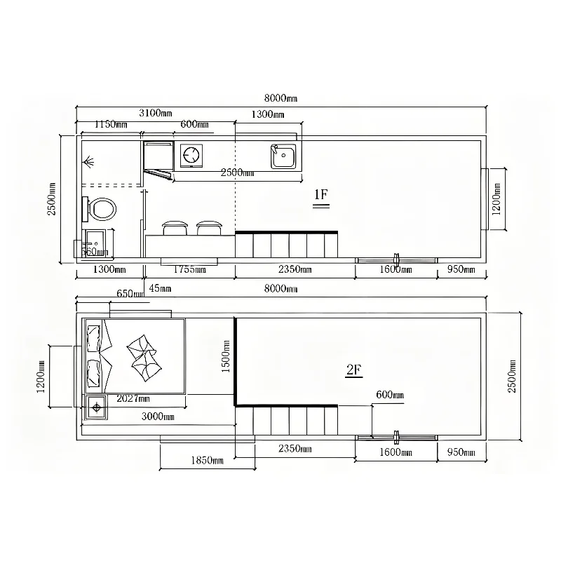 Prefabricated Container Tiny House on Wheels Trailer, For Off-Grid Stays & Wilderness Exploration For Outdoor Hikers