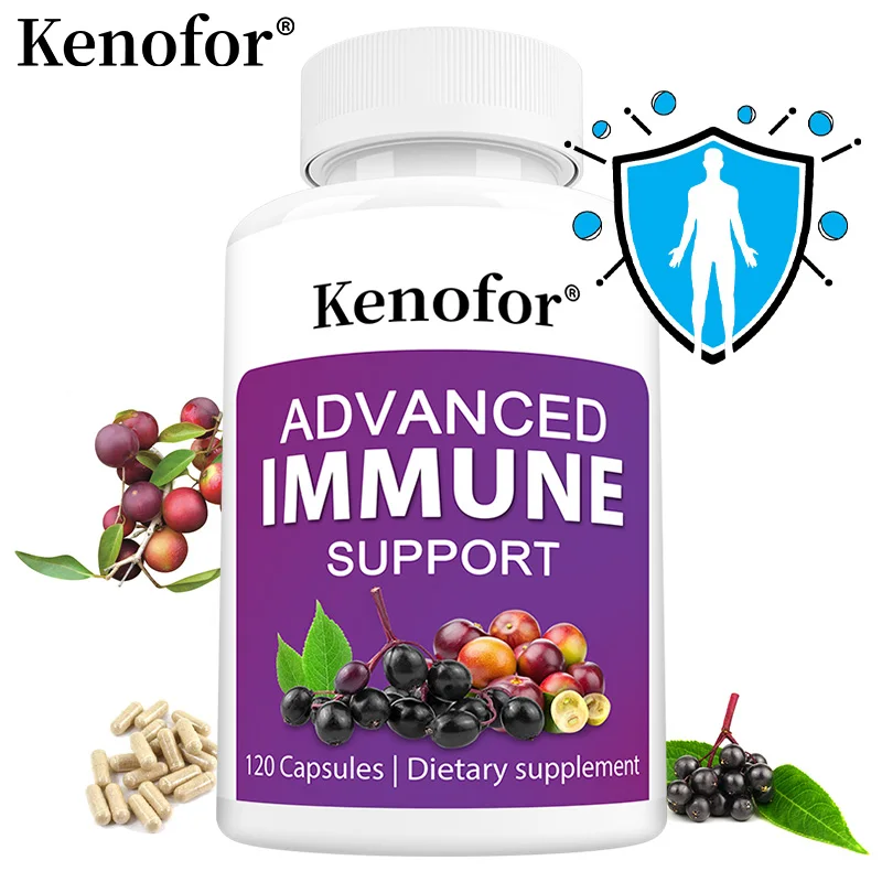 

Капсулы из черной бузины с витамином D, цинком, для поддержки иммунитета, антиоксидантные, повышают энергию, улучшают усвоение питательных веществ, без ГМО.