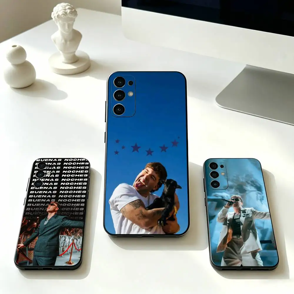B-Buenas Noches Quevedo Gift  Phone Case For Samsung S25,S24,S21,S22,S23,S30,Ultra,S20,Plus,Fe,Soft Silicone Black Cover