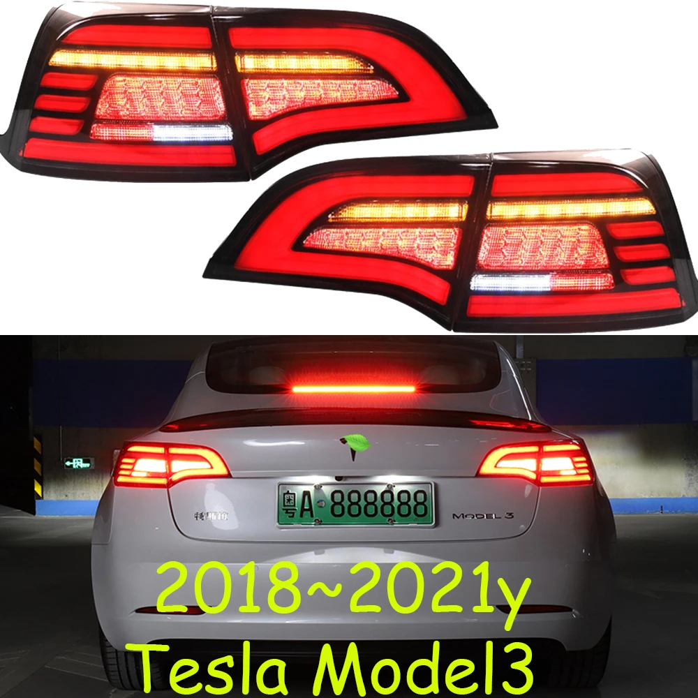 

Car bumper tail light for Tesla Model3 taillight daytime light LED 2018~2021 car accessories Taillamp Model3 rear light