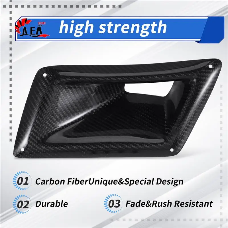 

AEA0-Left Side Real Carbon Fiber Board Car Front Bumper Air Vent Intake Outlet Duct Cover Trim For Nissan 350Z Z33 2003-2009