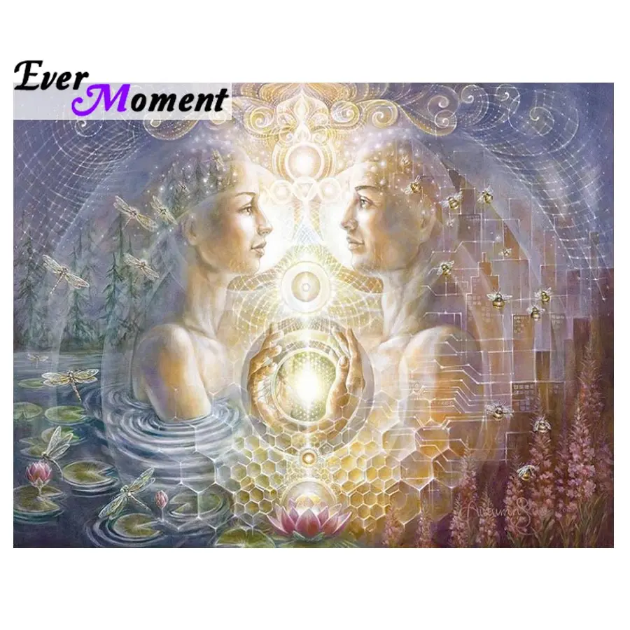 

man and woman mandala sticker 5d diamond painting cross stitch embroidery mosaic full kit hobbywork for fun gift ASF768
