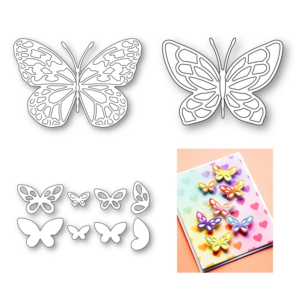 Stained Glass Butterfly Metal Cutting Dies for New Scrapbooking Decoration Frame Card Craft Supplies No Stamp