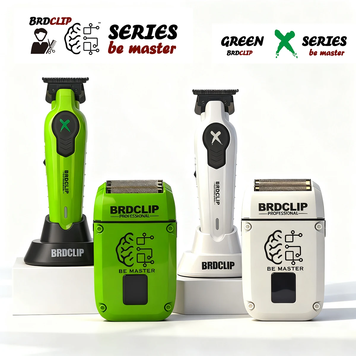 

Professional Barber Set BRDCLIP FA1T 7700RPM Hair Trimmer Machine with Charge M3S 8200RPM Electric Shaver Floating Double Heads