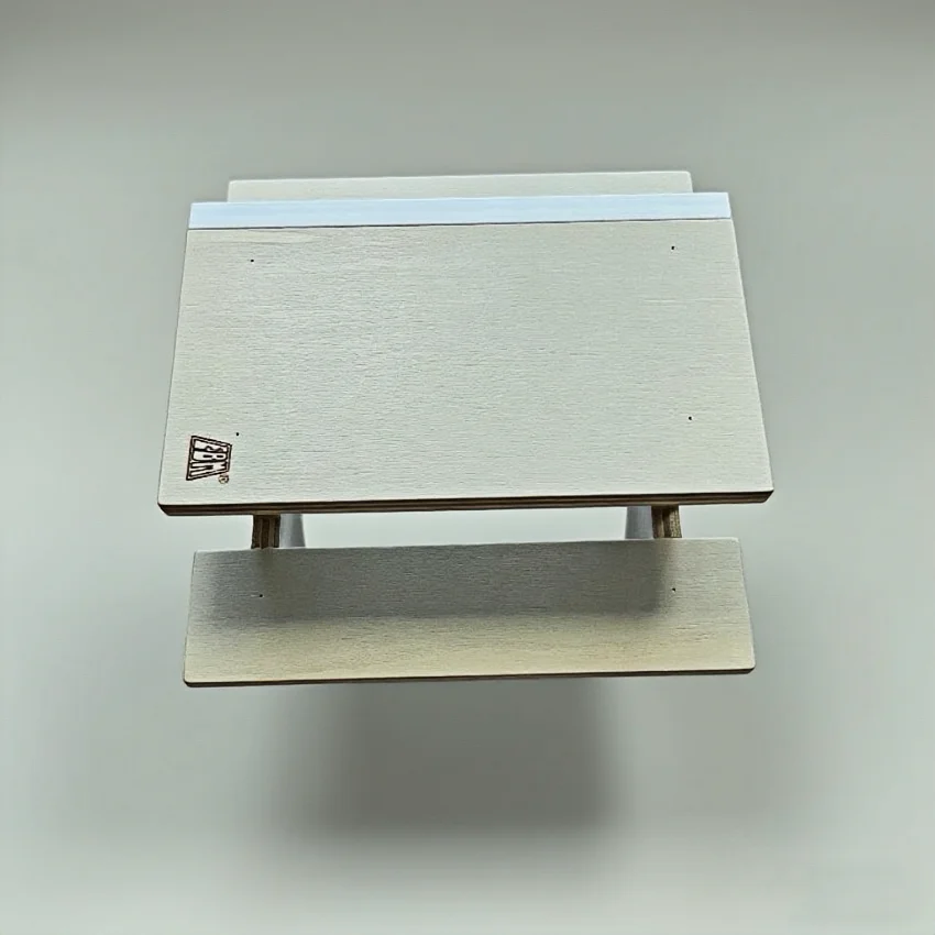 Mini-Finger-Skateboard-Rampe für Tricks, Holz-Esstisch-Stil, Rampe, Geländer, tragbares Tech-Deck-Zubehör für Anfänger und Profis