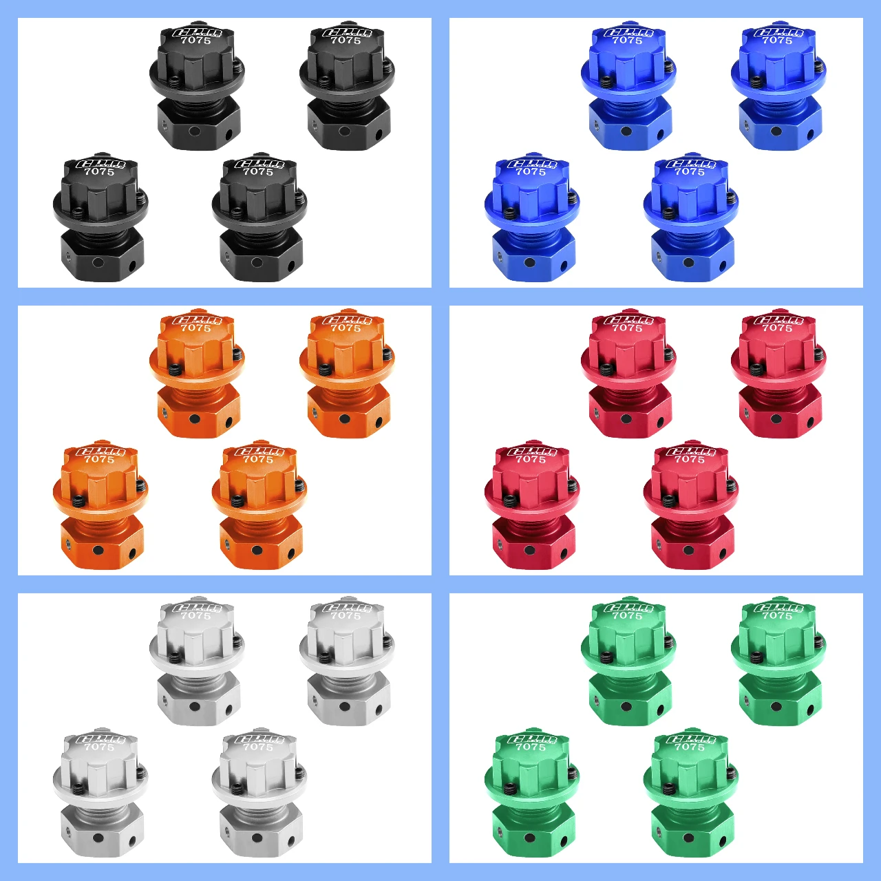 

GPM Alloy 7075 Wheel Hex & Wheel Lock For ARRMA Kraton Notorious Outcast Typhon