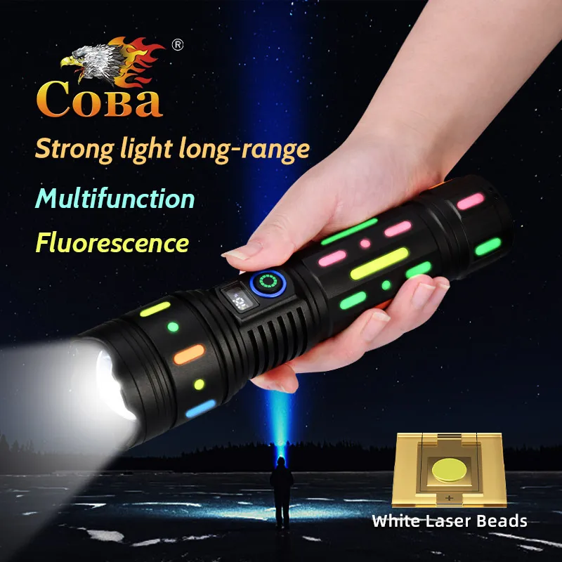 COBA Portable Headlamp COB Strobe Headlight Multifunctional USB Rechargeable or AAAx3 Battery Camping Portable Hiking Running