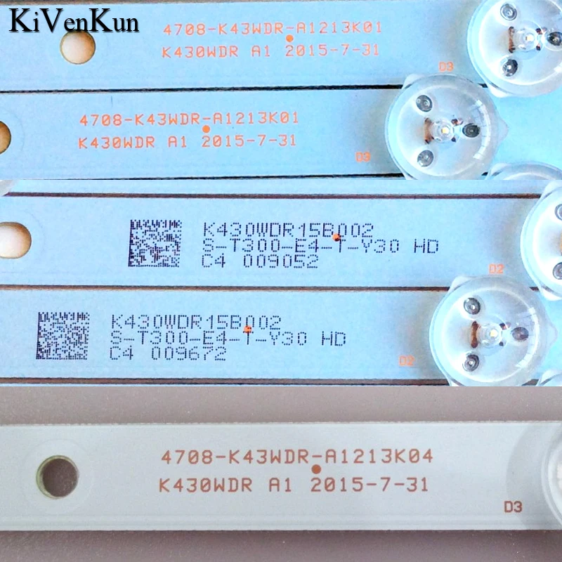 LED Backlight Strip For Philips 43PFT4001/05 43PFT4001/15 43PFT4001/12 43PFS4001/12 Bars 4708-K43WDR-A1213K04 K430WDR A1 Planks