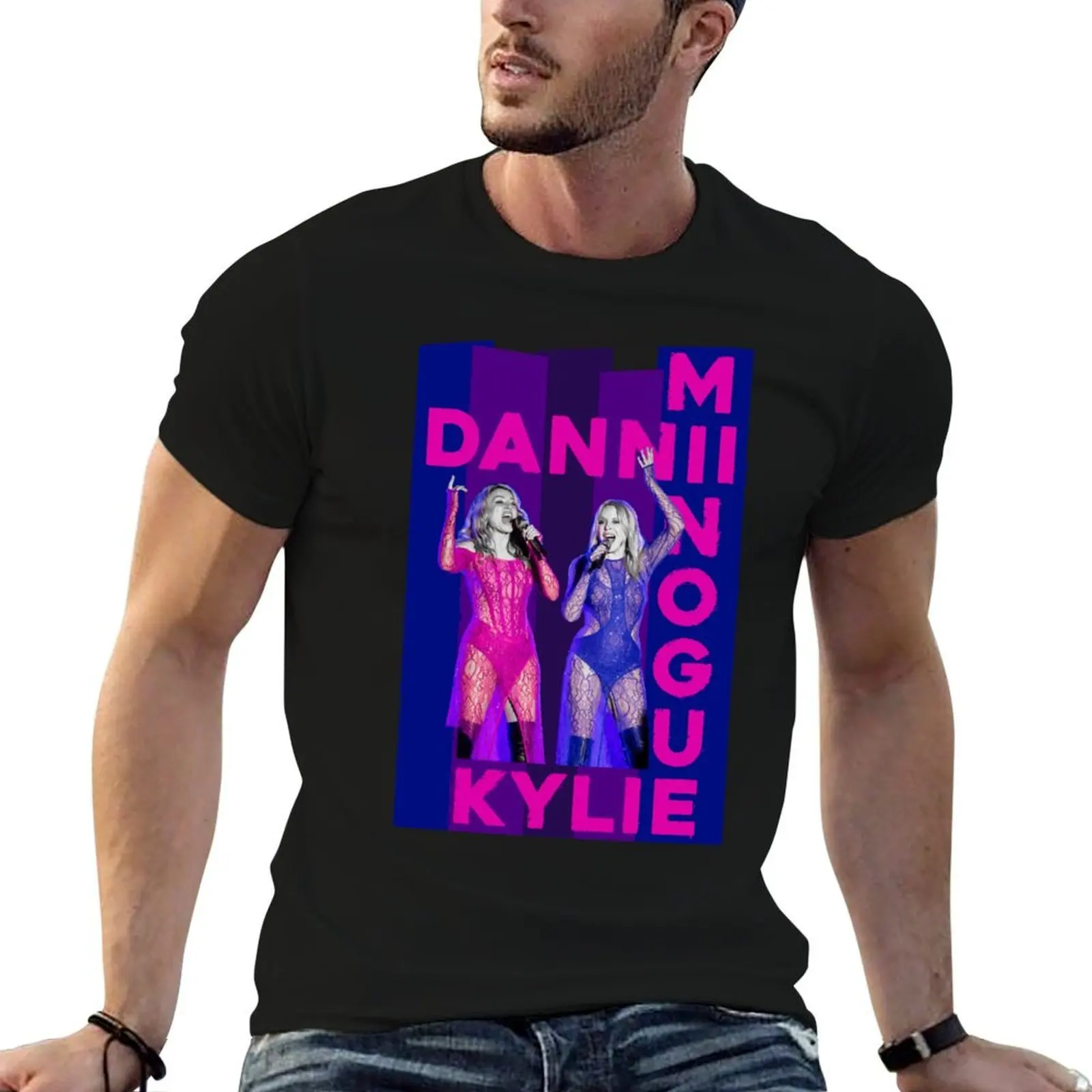 Dannii & Kylie Minogue T-Shirt Short sleeve tee vintage t shirt men