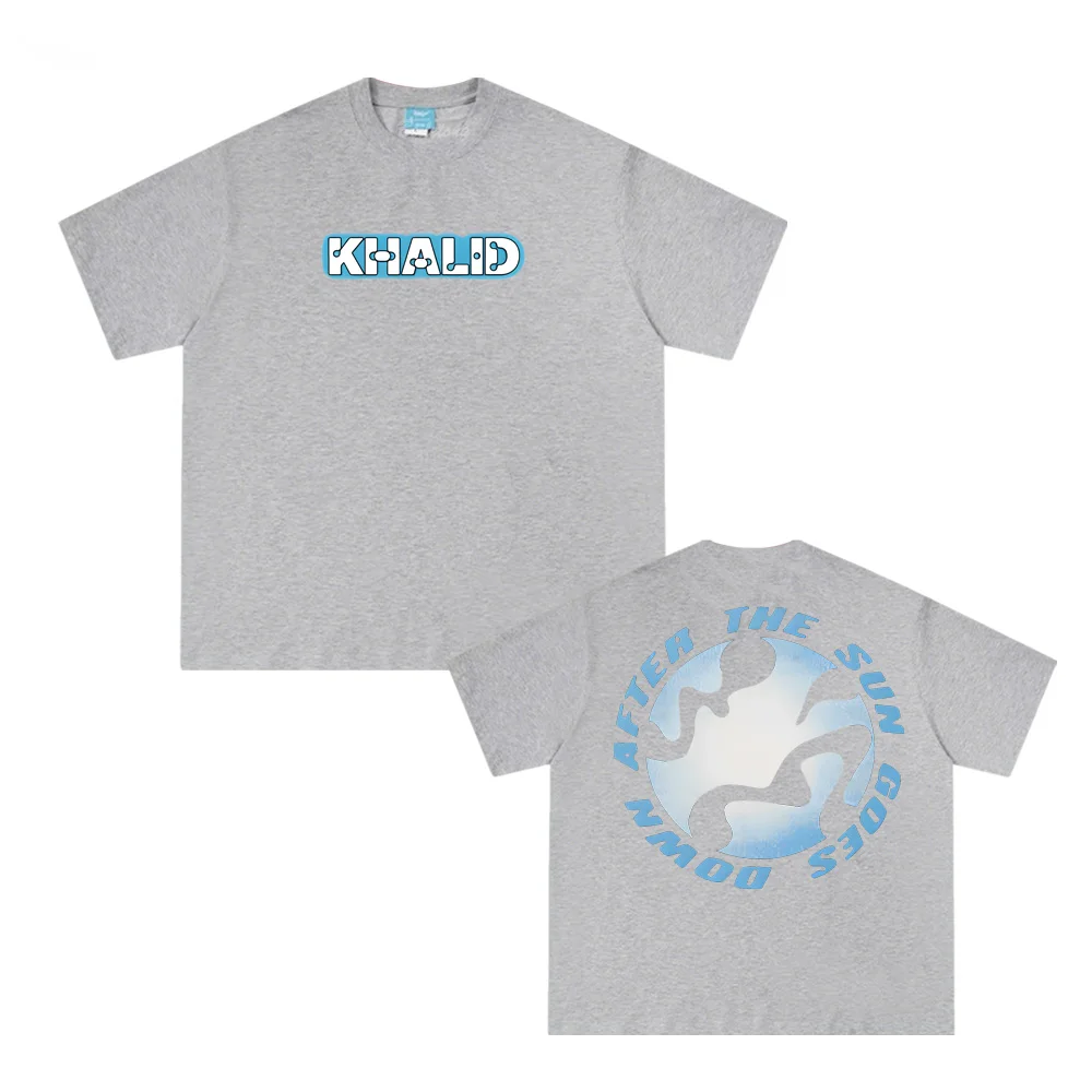 بعد الشمس يذهب إلى أسفل تي شيرت خالد المغني نفس النمط كم 100% قطن موضة مريحة Camisetas بلايز Harajuku الصيف المحملة