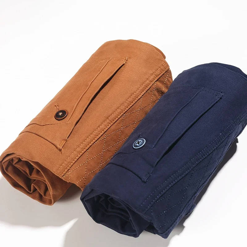 Fashion Fit Straight Business Casual Stretch Denim Pants Male Brand Trousers 2 Colors Plus Size Mens Clothing Slim Jeans 28-38