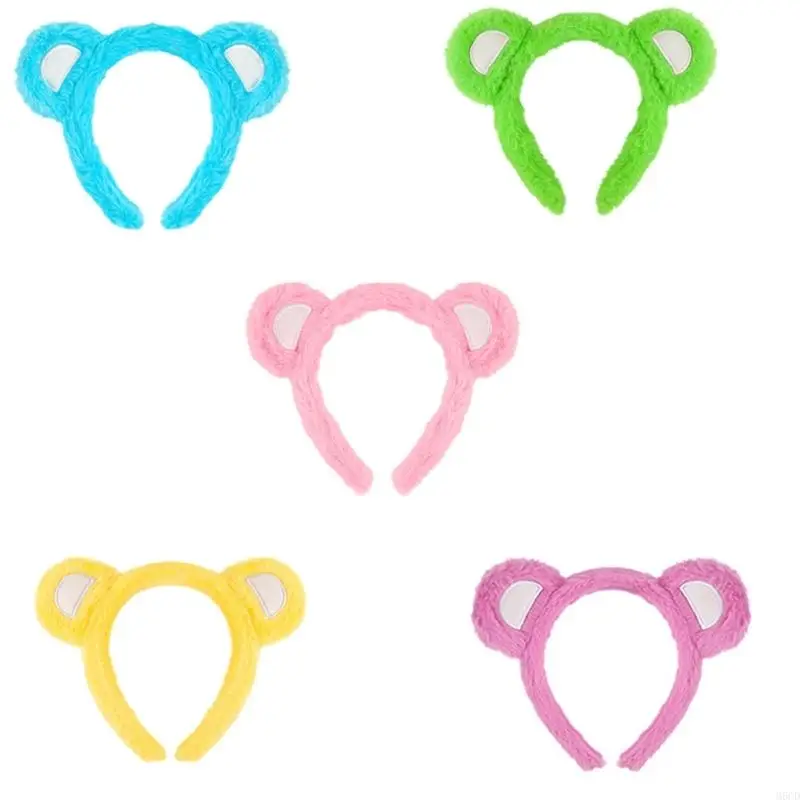 

M6CD Bear Ears Headbands Lightweight Practical Hairband For Children Girls Elastic Hair Accessories Comfortable Wear