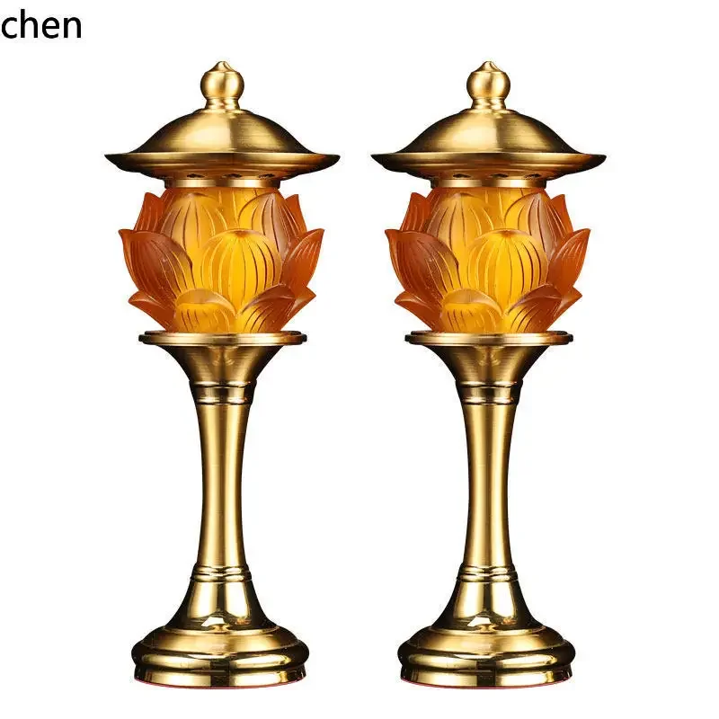glazed lotus offering buddha lotus ornament home guanyin offering buddha everlasting ornament pair