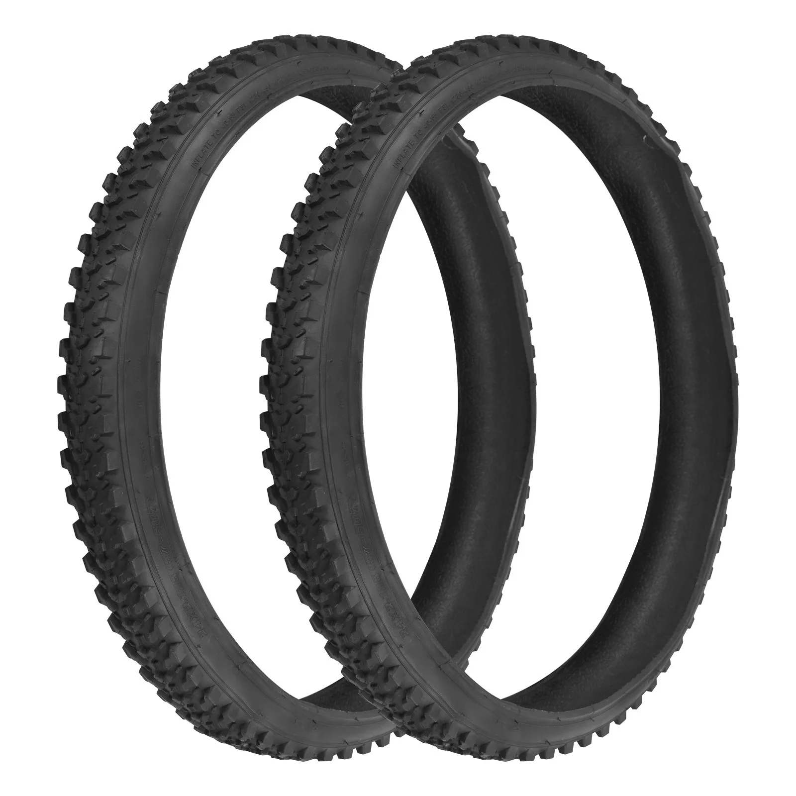 26x1.75 Tire and Tube Set for 26 Inch Wheels with All Weather Pattern Supporting Wet Pavement and Loose Conditions