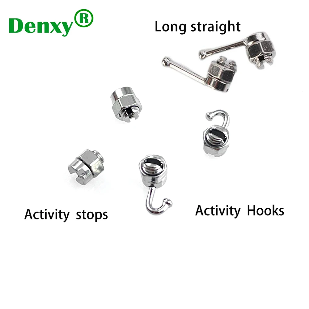 

Denxy 10pcs Dental Orthodontic Movable Hook Activity Stops Orthodontic Crimpable Hook Orthodontic Bracket Ortho Attachments