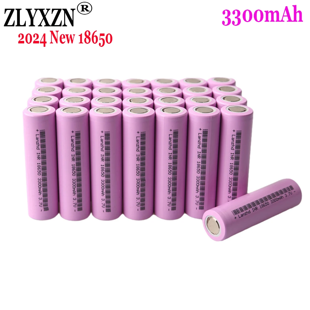 

NEW 8-80PCS 3.7V 18650 Rechargeable Battery 3300mAh 17A Li ion batteries For Bicycle Flashlight Mobile computer battery