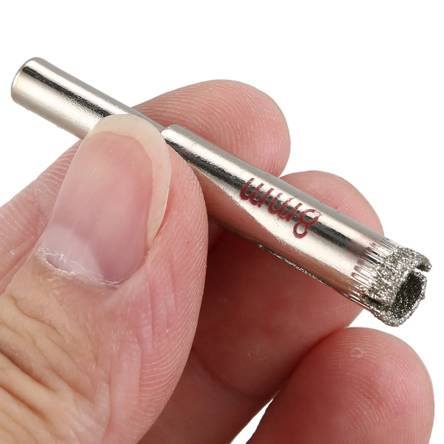 12 Pcs 8Mm Diamond Core Drill Bits  Tile Glass Hole Saw-B61B