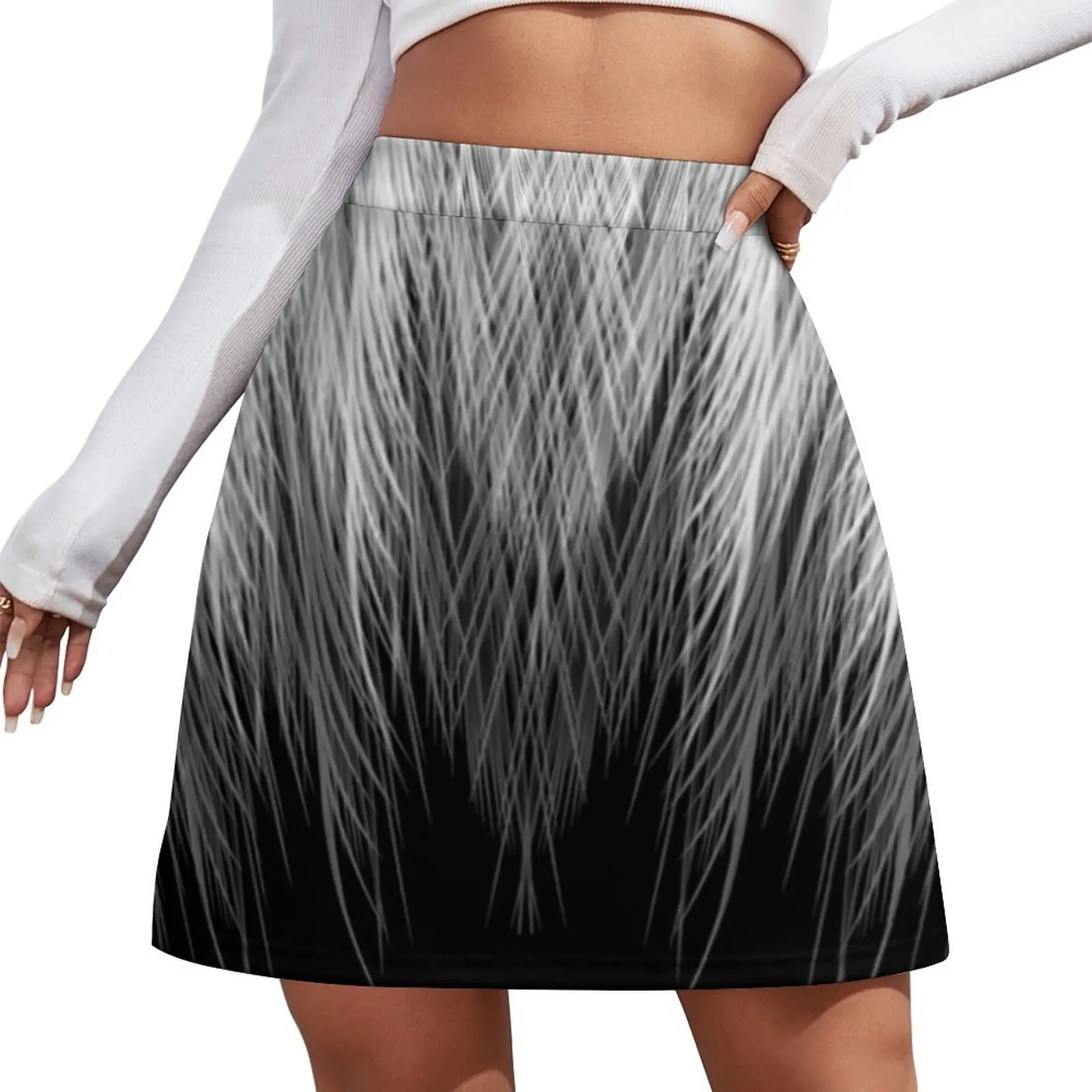 

Feathers Mini Skirt korean style clothes women 2025 Miniskirt woman new in clothes Short women′s skirts Mini Skirt
