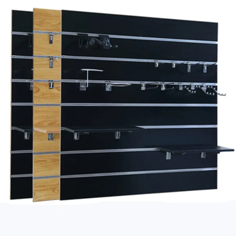 

custom.Shop decoration panel mdf 18mm melamine laminated slatwall board medium density fibreboards