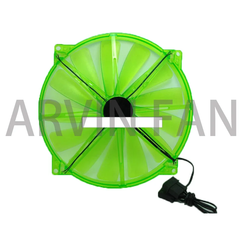 Ventilador de refrigeración para chasis, ventilador Led 200 de 20cm, 20020mm, 20cm, rojo, verde, silencioso, para Pc, ordenador, 200x20mm Molex 4D