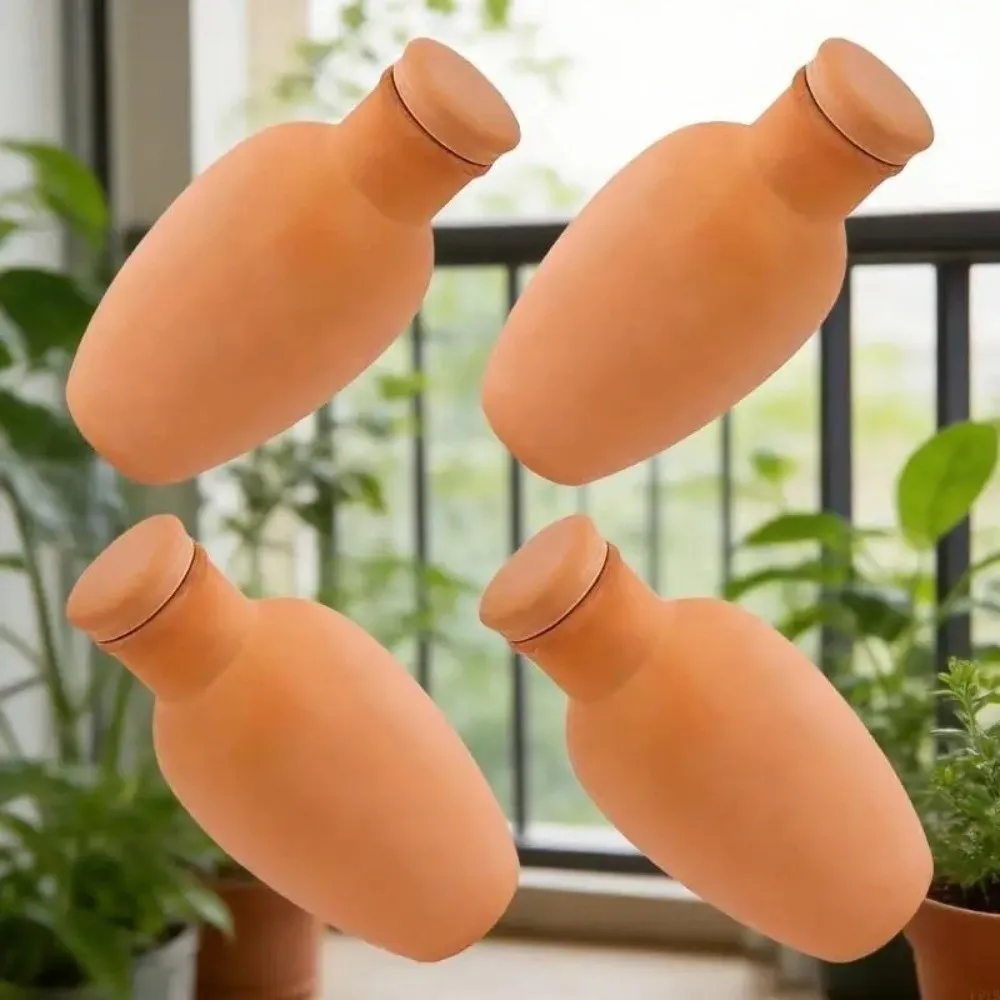 4Pcs Terracotta Material Automatic Self Watering Spikes Consistent Supply Versatile Usage Self Irrigation System