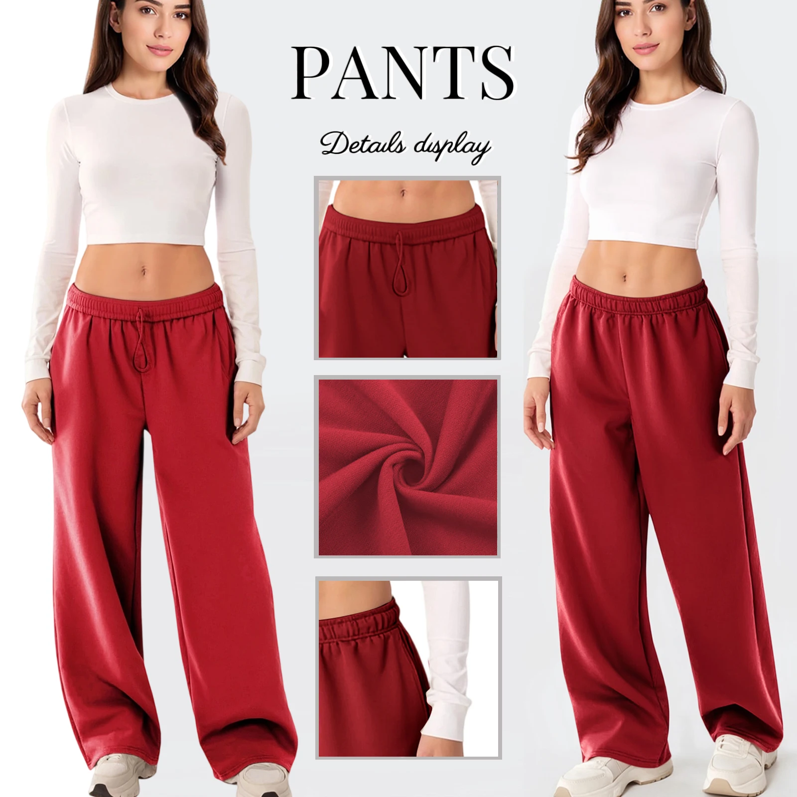 Feminino básico cor lisa clássico sweatpants moda cintura alta cordão baggy jogger calças confortáveis calças esportivas